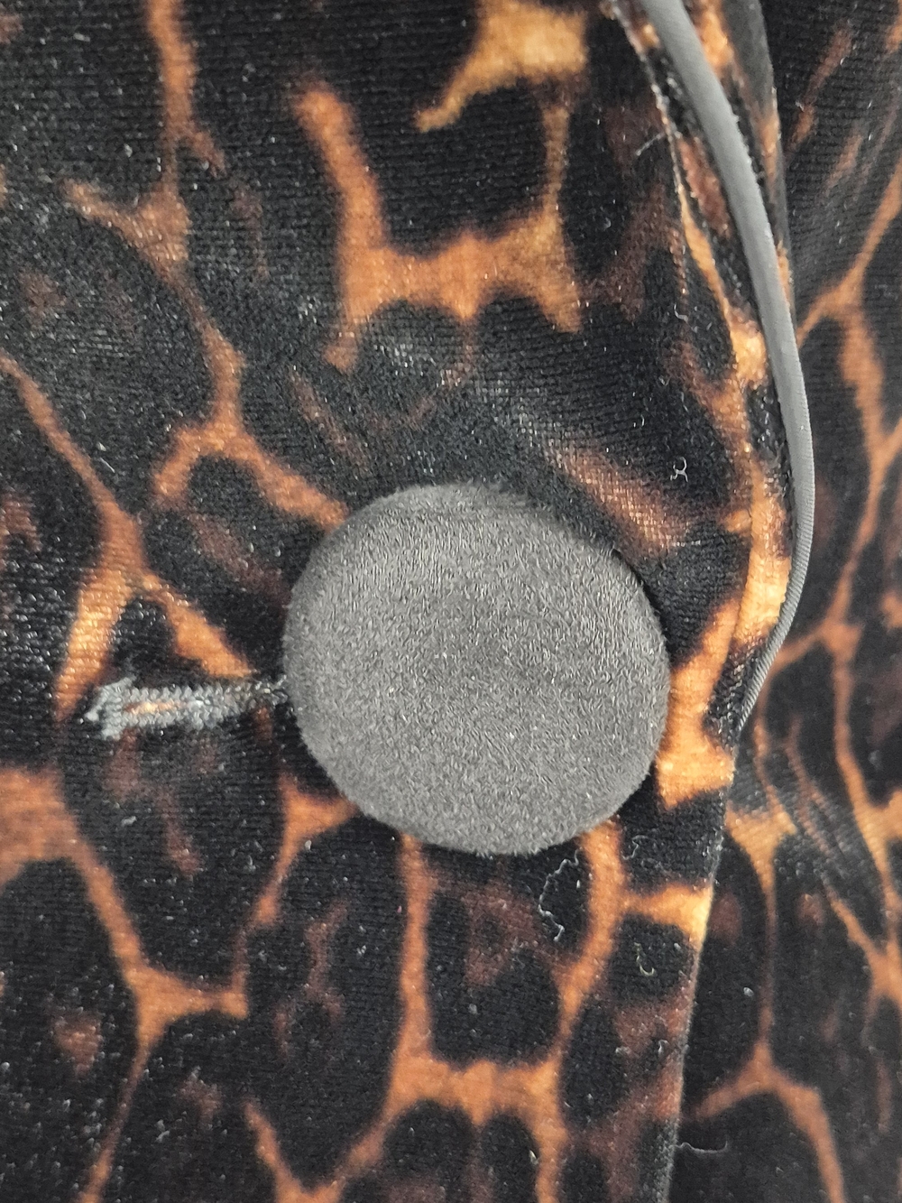 Design Today's by Song & Sung Vintage (Med) Velvet Leopard Blazer Modern Size XS - Picture 7 of 16